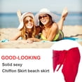 thumbnail image 3 of Jygee Beach Sarong Coverups Traje de baño Wrap Traje de baño Falda Protección Solar Ropa de Gasa con Corbata Abierta Ajustable Traje de baño para Exteriores,Rojo, 3 of 4