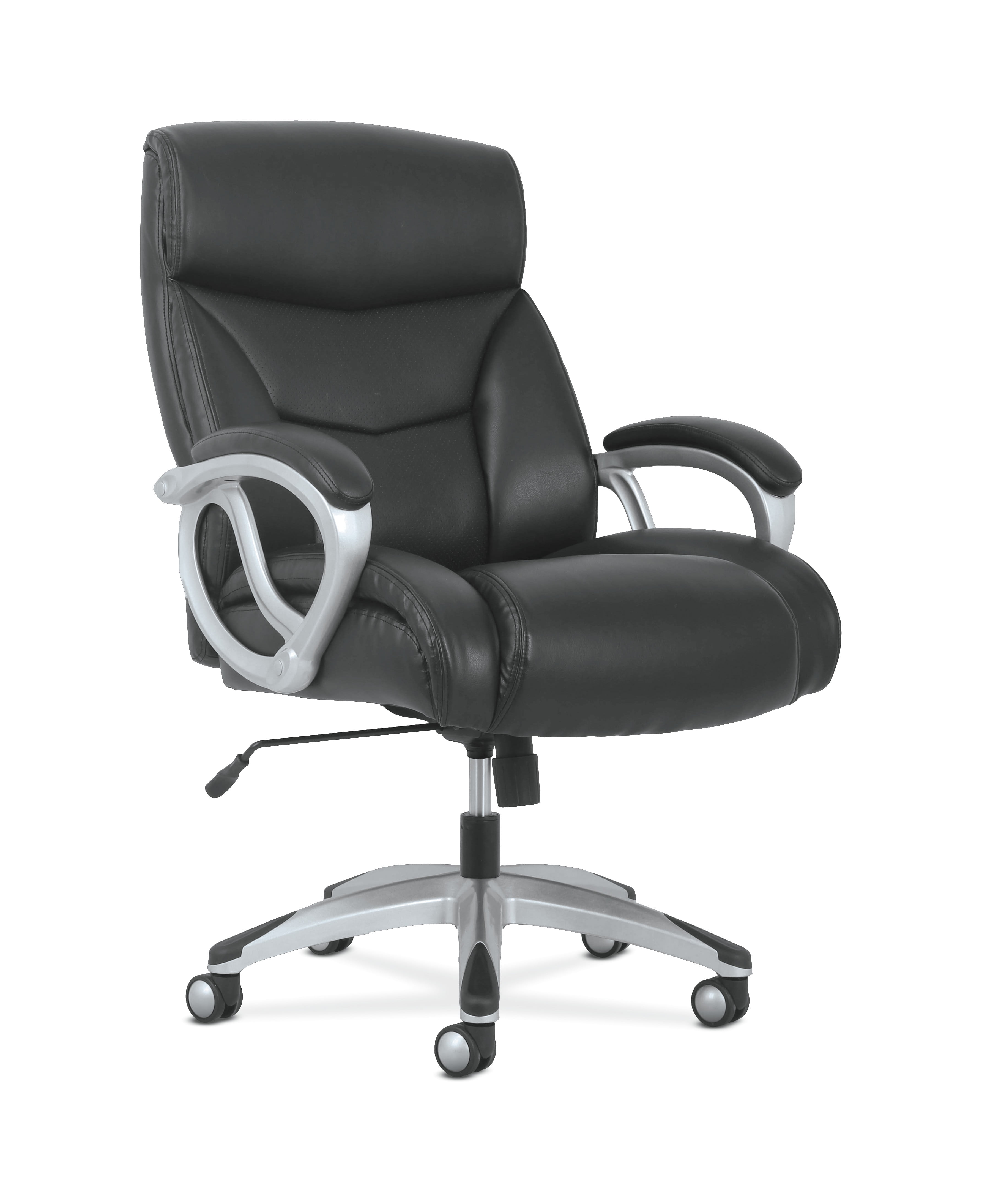 Sadie Big and Tall Leather Executive Chair, High-Back Computer/Office Chair, Black (HVST341 