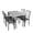 Grey, variant on Rugerasy 5 Piece Dining Table Set for 4, Metal Frame Rectangular Dining Room Table Set for Kitchen, Dining Room,Grey