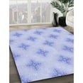 thumbnail image 3 of Ahgly Company Machine Washable Indoor Rectangle Transitional Sky Blue Area Rugs, 5' x 8', 3 of 7