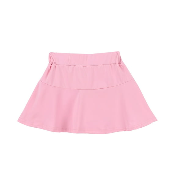 AJTQTH Girls Skirt Comfort-Waisted Short-Skirt Stylish Solid Color Skirt Toddler Kids Cute Ruffles Skirt Summer Casual Sport Clothes Pink 1 Years