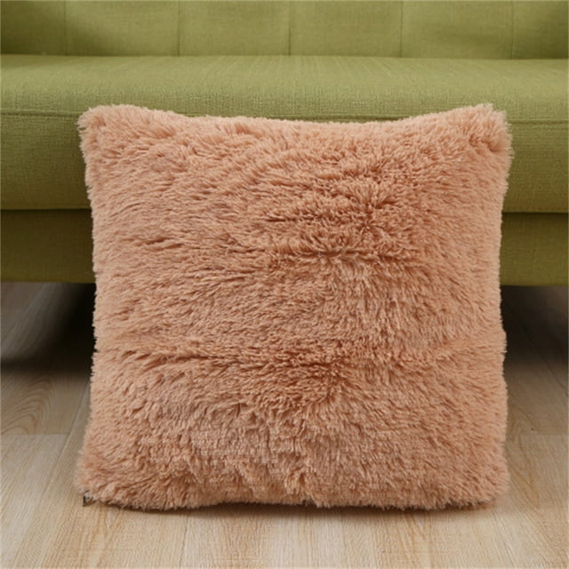Dvkptbk Pillow Covers Short Plush Cover Sofa Cushion Solid Color Home Cover Bedside Backrest Home Decor on Clearance