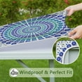 thumbnail image 6 of Colorful Bohemian Style Square Table Cover 34x34 Inch, Elastic Edged Tablecloth for Card Tables and Outdoor Entertaining, 6 of 6