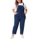 thumbnail image 2 of Jumpsuits de verano de moda para mujer de tallas grandes Agnes Orinda, con tirantes ajustables y de mezclilla, 4X, azul oscuro, 2 of 6