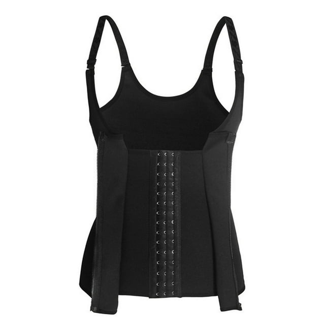 <p>Zipper Front Corset, Women's Underbust Corset Multifunctional Waist Training 3 Rows Of Hooks Black For Cosplay For Fitness</p>