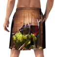 thumbnail image 2 of NICKSUN Shorts de Pyjama Amusants pour Hommes, Bas de Pyjama Doux avec Poches, Vin, 2TG, 2 of 6