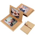 thumbnail image 1 of Kraft Paper Photo Album Book Accordion Style Vintage Scrapbook Album for Graduation Birthday Anniversary Wedding, 1 of 3