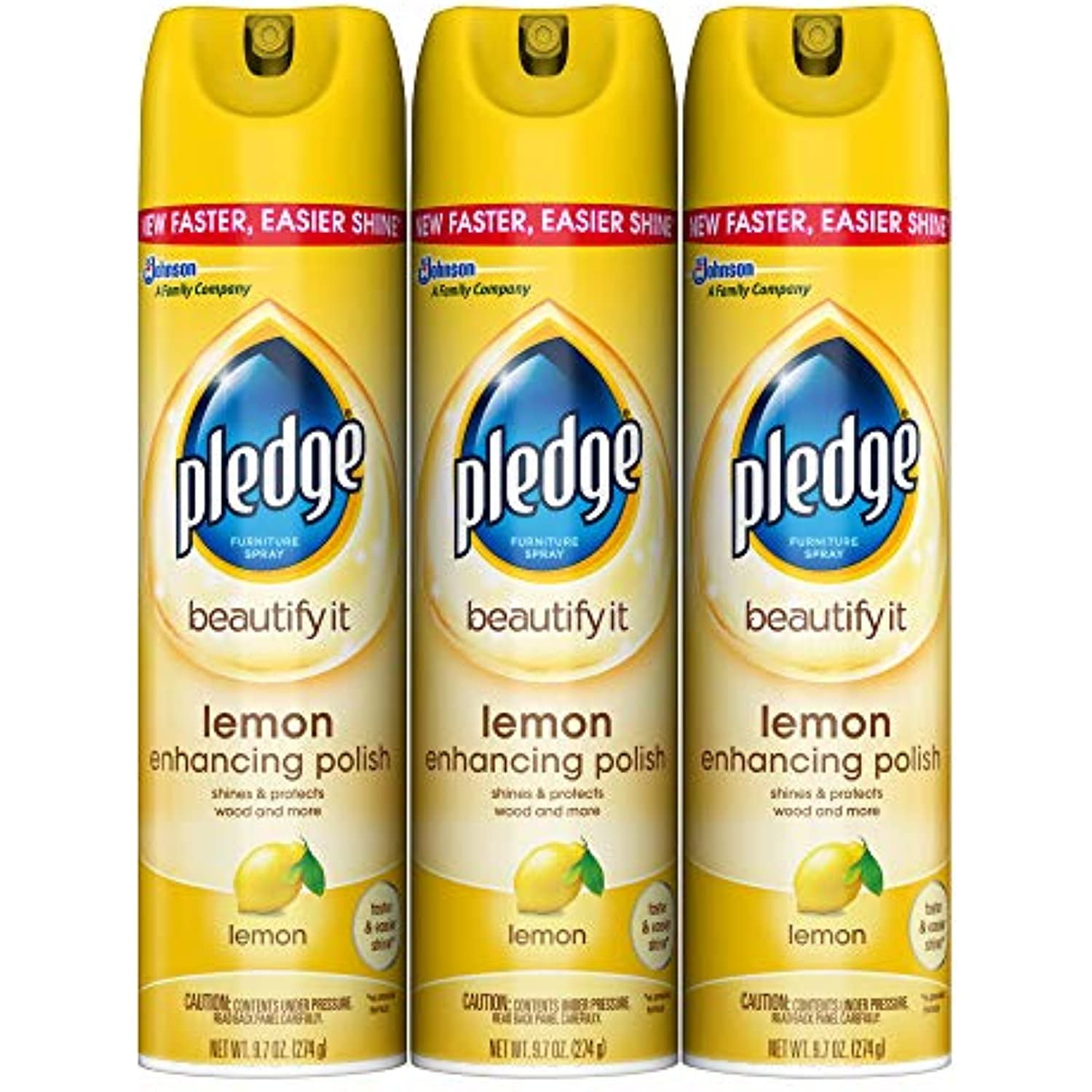 Pledge MultiSurface Furniture Polish Spray, Works On Wood, Granite