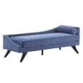 thumbnail image 3 of Christopher Knight Home Upholstered Chaise Lounge with Rolled Pillow, Sloped Backrest Accent Sofa Chair, Navy Blue, 3 of 9