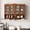 Brown, variant on 39.37"Retro 4 Door Wall-mounted Cabinet, Featuring Two Layers of Storage Space and An Open Hook Rack Space,Suitable for Bathrooms, Kitchens, Dining Rooms,Natural
