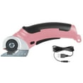 thumbnail image 1 of Cordless Electric Scissors, Cardboard Cutter with Safety Lock Electric Mini Cutter Power Rotary Scissors for Leather Felt Rug Box with Storage Box Pink, 1 of 5