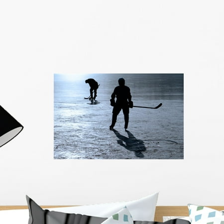 - Hockey Player Wall Mural by Wallmonkeys Peel and Stick Graphic (18 in W x 12 in H) WM18628