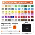 thumbnail image 4 of AnyMark Alcohol Markers, 60 Colors Dual Tip Art Markers Set for Coloring Book Drawing Sketching Painting, Chisel & Fine, 4 of 6