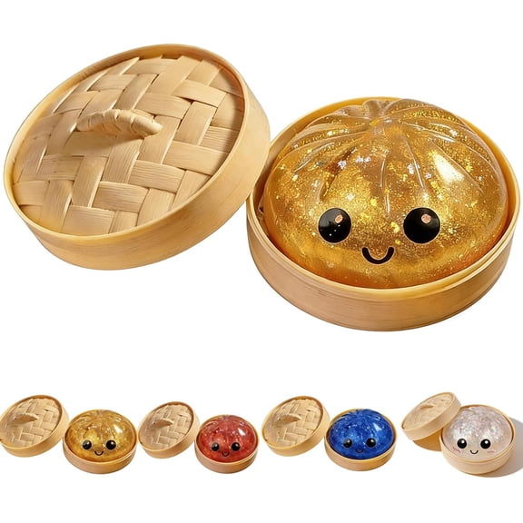 Zoytoys Glitter Dumpling - Squishy Dumplings Glitter for Adults, Stress Relief Fidget, Soft Squeeze Decompression Dough
