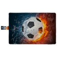 thumbnail image 4 of PKQWTM Fire and Water Soccer Ball Sports Book Cover Book Protector Book Sleeve Book Pouch Book Bag 6x9 inch, 4 of 4