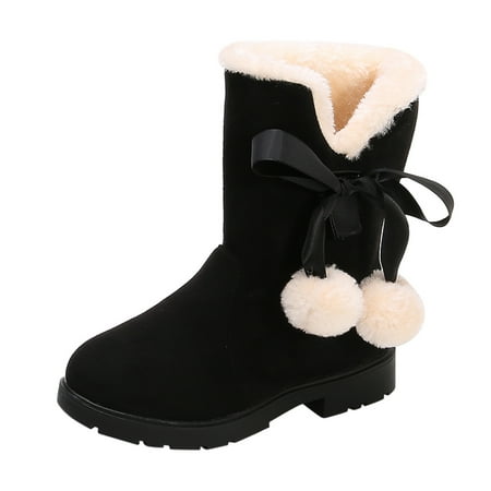 

Snow Kids Fashion Cotton Girls Shoes Boots Bowkont Boots Princess Shoes