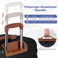 thumbnail image 4 of Costway 3-Piece Luggage Set ABS PC Hard Shell Suitcase Set with TSA Lock Telescope Aluminum Handles & 360° Spinner Wheels, 4 of 9