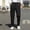 #Black, variant on DPTALR Men's Solid Color Business Casual Straight Leg Trousers,Dark Gray,Big and Tall Men L