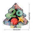 thumbnail image 2 of Stylish Metal Hanging Christmas Tree Wind Spinner - Colorful Decor with Green ' 20 ' & Red Star Perfect for Yard & Garden, 2 of 6