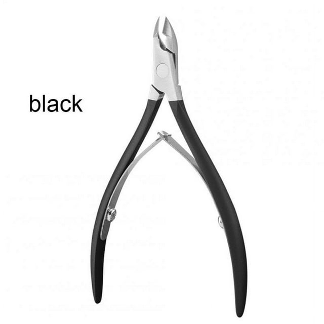 Portable Stainless Steel Nail Art Cuticle Nipper Cutter Clipper Manicure Pedicure Tools Nail Scissors black