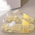 thumbnail image 4 of YHAJDS Girls Jelly Sandals with Heart Decoration Soft Sole Comfort Thick Princess, 4 of 5