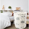 thumbnail image 6 of Howarmer Collapsible Laundry Baskets, Nursery Laundry Basket, Blanket Basket, Baby Laundry Basket, Dog Toy Basket, Home Storage, Laundry Basket for Dorm, Dirty Clothes Basket (19.7", Gray Elephant), 6 of 6
