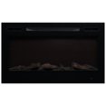 thumbnail image 3 of EdenBrach 36” Black Wall Mounted or Built In Recessed Electric Fireplace w/ Log Flame Effect, 3 of 4