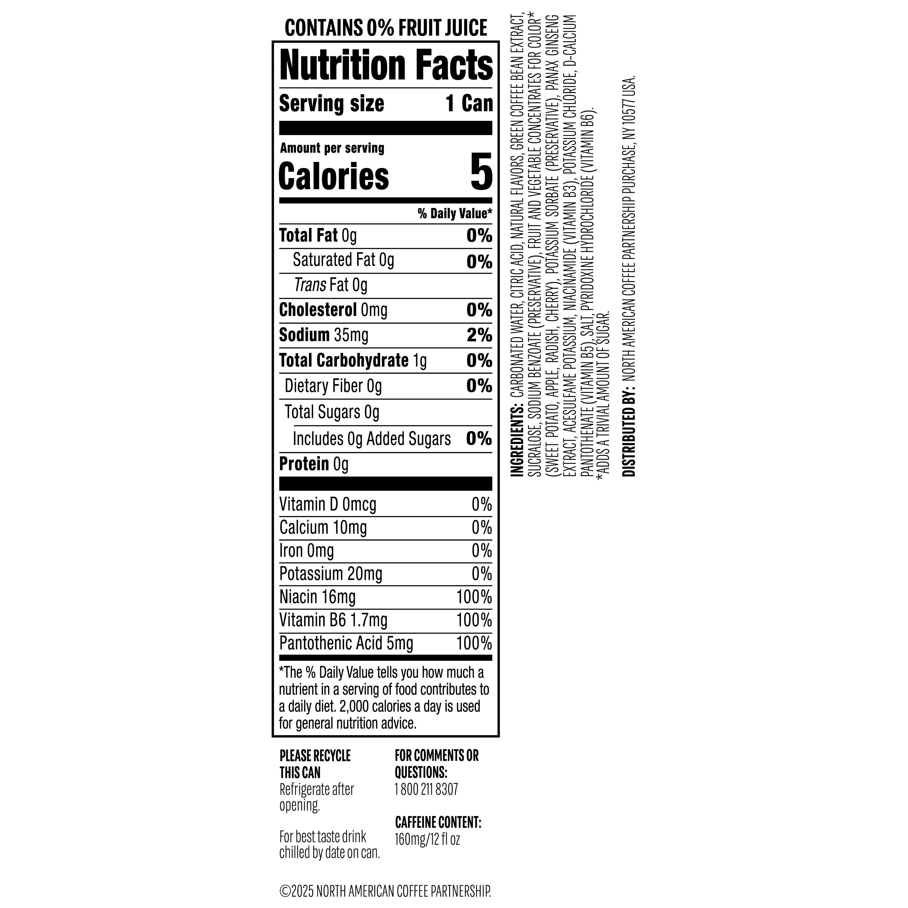 Starbucks Iced Energy Zero Sugar Sparkling Watermelon Twist Energy Drink, 12 fl oz cans 12 Pack