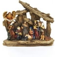 thumbnail image 4 of Kurt Adler Kurt S. Adler 7-Inch Resin Table, 11 Piece Stable Nativity Set, Multi, 4 of 7