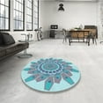 thumbnail image 4 of Ahgly Company Machine Washable Indoor Rectangle Transitional Blue Koi Blue Area Rugs, 2' x 3', 4 of 7