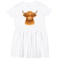 thumbnail image 3 of Inktastic Highland Cow Cute Girls Toddler Dress, 3 of 5
