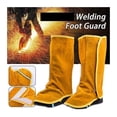 thumbnail image 4 of 1 Paire de Pattes de Soudage en Cuir Couvre-Pieds de Chaussures de Protection Résistant à la Chaleur Ignifuge Couvre-Bottes de Soudage Sécurité Travail, Ignifuge, 4 of 7