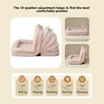 thumbnail image 2 of Convertible Fold-Out Sofa Bed, 18 Position Adjustable Double Sofa Bed, Folding Mattress Sofa with Thick Cushion for Living Room, Guest Room, Apartment, Pink, 2 of 11