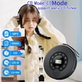 thumbnail image 4 of Reproductor de CD Bluetooth de 1500 MAh con Transmisor FM, Auriculares, Entrada AUX, USB, Antisaltos, Disco Compacto Portátil para Coche., 4 of 5