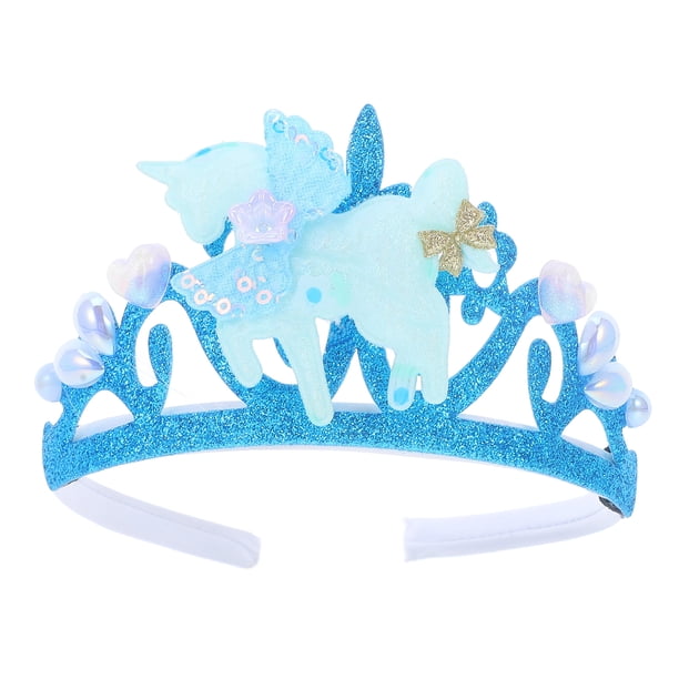KAKOWELY Corona de fiesta para cosplay, accesorio de corona de unicornio, diadema de fiesta para niña pequeña