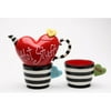 Cosmos Gifts Happy Hearts 2 Piece Ceramic Tea for Two
