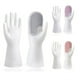 thumbnail image 4 of Inteprter 1 par de guantes para lavar platos, fregador de manos, tazas de reutilizables, manoplas de esponja para frutas, cocina, baño, Suministros de limpieza para el hogar gris, 4 of 6