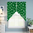 thumbnail image 6 of Lucky Shamrock Kitchen Window Curtains, Swag Curtains Valance for Bedroom Living Room Bathroom, St. Patrick's Day Irish Clover Green Rod Pocket Window Treatment Curtain Block Drapes 2 Panels 36"x36", 6 of 9