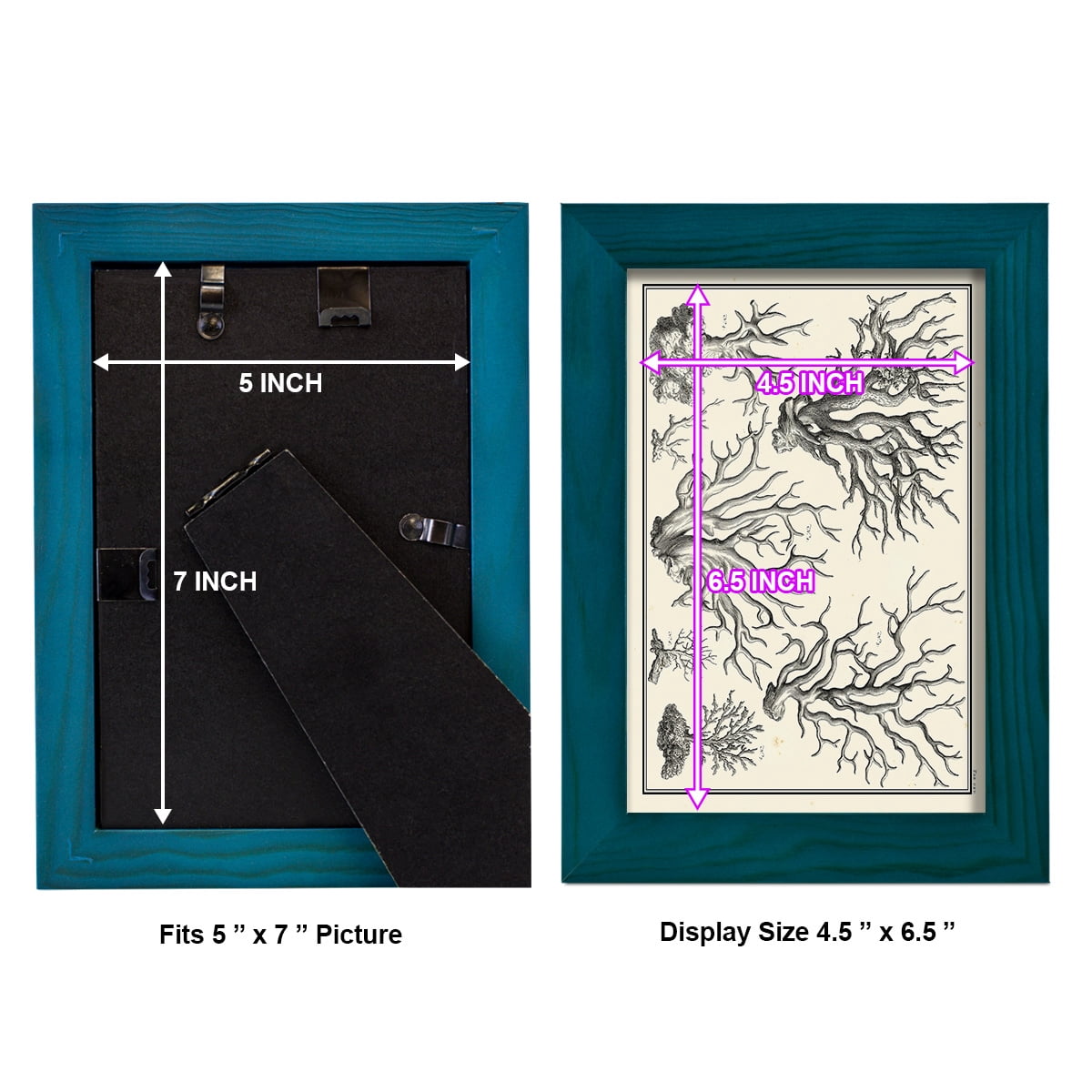 Aegean Collection III -Framed Print w/glass-Ocean Blue