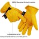 thumbnail image 2 of Guantes de trabajo de cuero YONGSHENG con muñeca ajustable para jardinería y construcción XXL 1 par, 2 of 5
