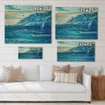 thumbnail image 4 of Designart 'Sunrise Glow On The Sea Waves II' Nautical & Coastal Print on Natural Pine Wood, 4 of 5