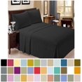 thumbnail image 2 of LuxClub 6 PC Sheet Set Bamboo Sheets Deep Pockets 18" Eco Friendly Wrinkle Free Sheets Machine Washable Hotel Bedding Silky Soft - Black California King, 2 of 5