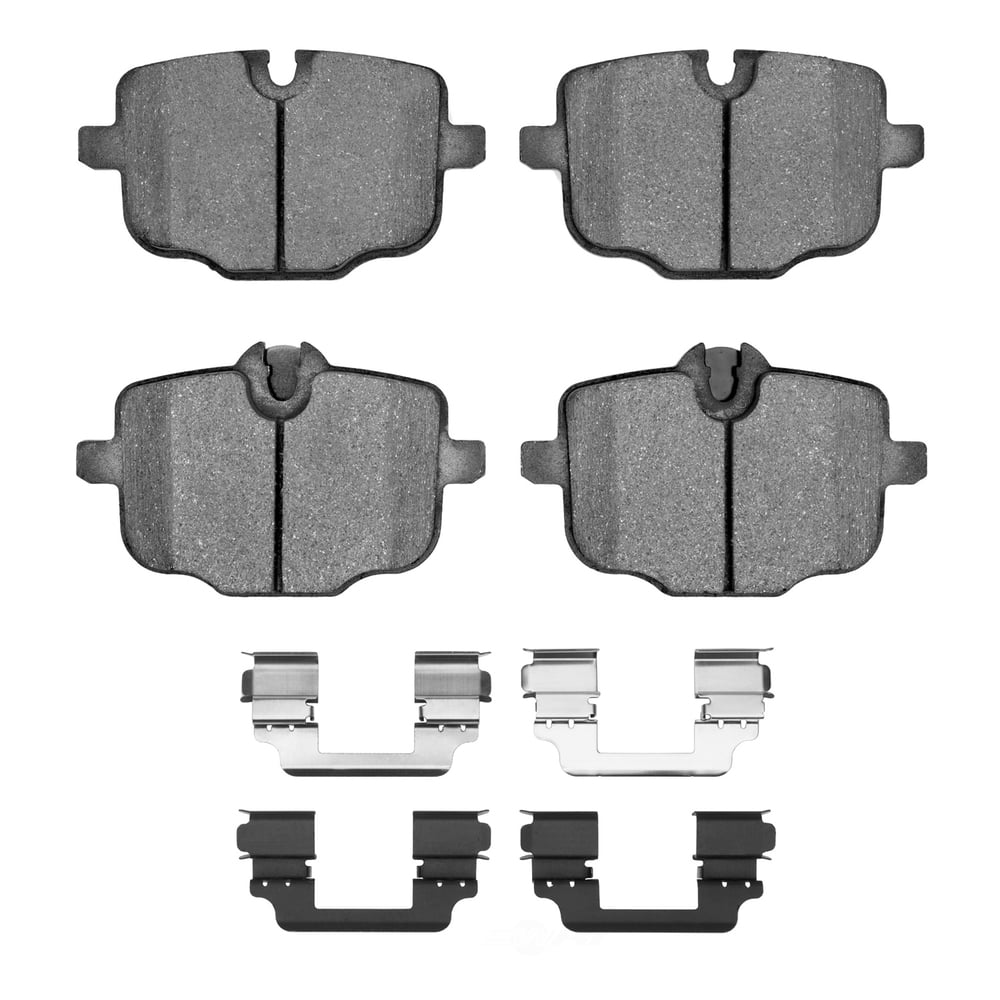 Dynamic Friction Company 1552-1850-01 DFC 5000 Advanced Brake Pads - Low Metallic and Hardware Kit