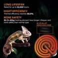 thumbnail image 3 of Lámpara de calor cerámica con emisor de calor para reptiles de 50 W, simple deluxe, paquete de 2, 3 of 6