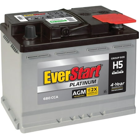 EverStart Platinum AGM Automotive Battery, Group Size H5 12V, 680 CCA