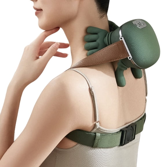 Neck Massager with Fingers, Bionic Portable Cordless Electric Shoulder Massage with Heat