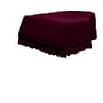 thumbnail image 5 of Full Grand Piano Velvet Cover Dust Guard Cloth with Macrame Decor Burgundy, 5 of 5