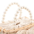 thumbnail image 5 of Bolso de mano de perla tejido tejido tejido de cuerpo cruzado Bag Pearl Tote bolso Bambú tejido para mujeres, 5 of 5