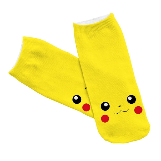 Calcetines de algodón de Pokémon para hombre y mujer, calcetín de juego de Pikachu, Go Squirtle, Charmander, Bulbasaur, Anime, Cosplay, regalo de Navidad