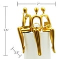 thumbnail image 3 of Adam & Friends Home Decor Shelf Sitters, Thinker, Fortune Teller, Reader Sculpture | 3-Piece | Gold, 3 of 5